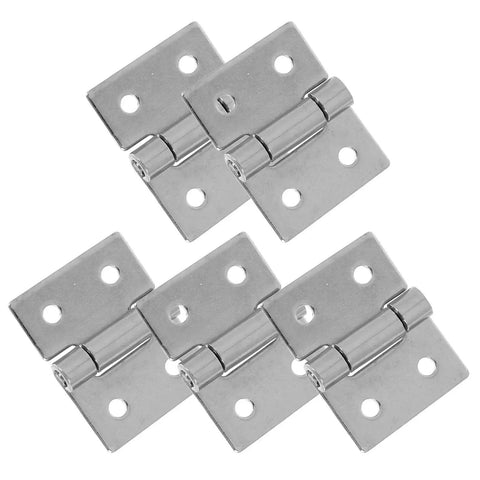Two Pack Heavy Duty Solid Iron Door Hinges For Barn Garage Gate Cabinet, 3x2.5x0.6 cm, silver finish for secure closure.