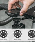 Attaching bike computer to Out Front Bike Computer Dash Mount For Aero Integrated Handlebars Compatible With Garmin Wahoo Bryton And GoPro.