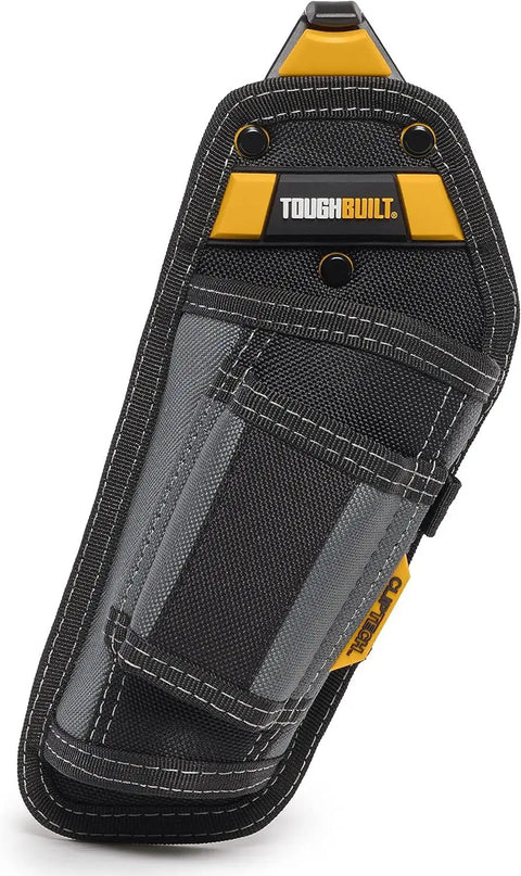 ClipTech Hammer Holster Clip On Belt Tool Holder With Nail Puller Sleeve And Rear Angle Design for easy jobsite carry