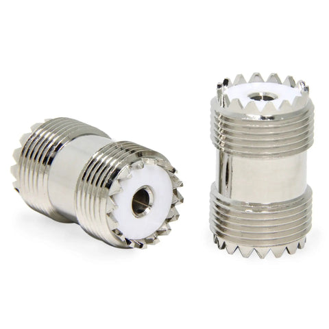 UHF Female To Female Coaxial Adapter Coupler 5 Pack For PL259 Barrel Connectors CB And Ham Radio Antenna Gear SWR Meter Cable Extension