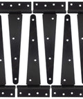 Heavy Duty T Strap Shed Hinge For Doors Barn Gates And Fences Indoor Outdoor Use 6 Inch And 10 Inch Straps Durable Iron Black Finish