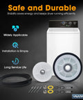 Neptune 3000 Series Dryer Repair Kit All In One Replacement Set with drum rollers, bearings, idler pulley, belt; shown with dryer.