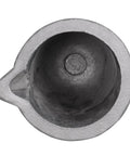 Heavy Duty Clay Graphite Crucible With Pour Spout For Metal Melting And Foundry Work showing interior view of spout and smooth finish.
