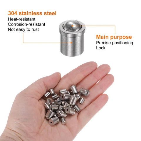 30 Piece Rugged Ball Spring Plunger Assortment Made From Top Shelf 304 Stainless Steel built like a tank for precise locking.