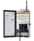 Smart Landscape Lighting Transformer With WiFi 300W Outdoor Low Voltage Timer For Spotlight And Pathway Lights Works With Alexa And Google Assistant Astronomical Timer No Hub Needed ETL Listed, showing front panel with controls and wiring.