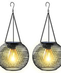 Auto On Solar Lanterns For Outdoors Upgraded Hanging Garden Lights Metal Waterproof Lanterns For Yard Patio Pathway Decor IP65