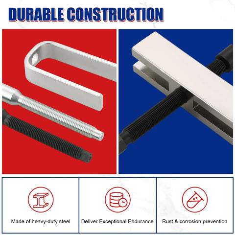 Close-up of All In One Car Steering Wheel Puller Kit with Lock Plate Remover and durable steel components highlighted