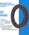 Heavy Duty High Pressure Rotary Shaft Oil Seal 30x42x6mm Double Lip FKM Type BABSL10FX2 For Hydraulic Pumps And Motors Brown Built To Last. Brown FKM oil seal, 30x42x6mm, double lip