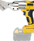 Heavy Duty Cordless Metal Shears Compatible With 21V Max Batteries with ergonomic grip and metal cutting blades.