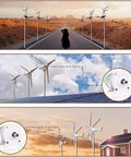 Gearless Permanent Magnet Generator For Wind And Hydro Power With 600 RPM Three Phase Alternator 10000W 48V NdFeB Rare Earth Magnets And Pure Copper Windings Built For Serious Power And Stable No Fuss Operation shown in wind turbine setup.