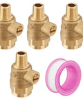 Four Pack Test Cocks One Eighth Inch Male To One Quarter Inch Female with PTFE Sealant Tape for Backflow Valves