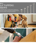 Stainless Steel Self Tapping Screws Set With Washer Head And Self Drilling Design Rust Resistant Pro Grade Kit in use