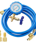 Must Have AC Refrigerant Charging Hose Kit With 59 Inch Low Pressure Hose And Gauge Set R410A Mini Split Adapter 1/4 X 5/16