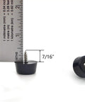 Non Slip Rubber Feet For Cutting Boards With Stainless Screws 12 Pack, measuring 7/16 in height, with ruler for scale