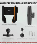 1 Inch Ball Screw Mount Phone Holder For Boat Car Truck And Desktop With Long Arm For Unobstructed Camera View, Ideal For Recording On Water Or Road, Durable Aluminum Build, Secure Grip, Easy Adjustments, complete mounting kit with 5.91-inch arm, base, and screws