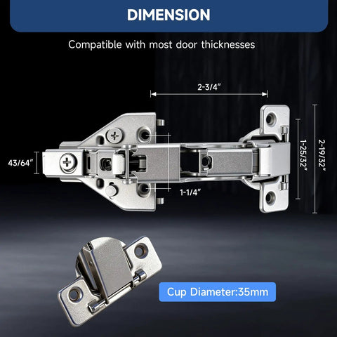 Two Pack 165 Degree Corner Cabinet Hinges With No Sweat Setup For Face Frame Kitchen Cupboards And Lazy Susan Folding Doors Soft Close Action Works Like A Charm