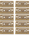 Vintage Stainless Steel Flush Mount Cabinet Hinges Set, seen in an array, durable and thickened, for kitchen doors, 51x25x1.2mm.