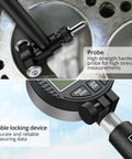 ALLmeter digital bore gauge kit with black body and digital display, probe inserted in engine cylinder bore