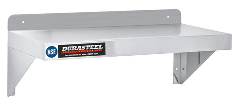 Stainless Steel Wall Shelf 24 Inch Wide by 12 Inch Deep, Heavy Duty Beefed Up Commercial Grade Storage, NSF Certified