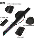 Lightweight Nylon Rod And Reel Case That Stashes 2 To 3 Poles With Reels Folded About Six Inches Of Extension For Easy Carry