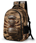 Dope Wild Ant Printed Unisex Backpack With Large Capacity Durable Polyester Daypack displaying ant print, front view