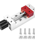 Beast Mode 2 Inch Mini Bench Vise Solid Aluminum Alloy Design For Drill Press Vice Clamping with black knob and red components.