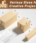 Basswood Carving Blocks Set for Beginners and Adults, 27 Piece Whittling Wood Kit With Mixed Sizes 1x1x4, 2x2x2, 2x2x4 Plus Pattern Sticker