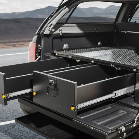 No Fuss Full Extension Drawer Slides 1 Pair Tough As Nails Ball Bearing Cabinet Rails in truck bed drawers with secure locks.