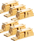 6 Pack Brass Ball Catch For Wardrobe And Cabinet Doors, No Fuss Install Hidden Door Latch With Screws, Space Saving Furniture Hardware