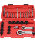 Heavy Duty 28 Piece Screw Extractor Set For Stripped Rusty Broken Bolts Fast Removal Tool Kit in red case