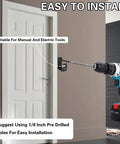 Heavy Duty 2x4 Door Barricade Brackets Kit With Screws And Anchors For Home Shed Barn Garage Doors installation with drill