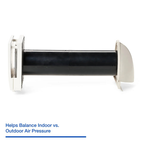 Passive Inlet Vent For Consistent Home Airflow And Clean Indoor Air Quality, Easy Install With 4 Inch Oval To 3 Inch Round Duct Adapter