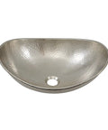 Hammered Nickel Vessel Sink Handcrafted Above Counter Basin 19 Inch Hobbes Style with Durable Nickel Finish, Easy DIY Install