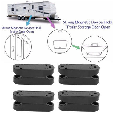 4 Pairs Magnetic Luggage Door Latch And Holder Kit For RV And Travel Trailer Magnetic Door Catch With Mounting Screws