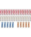 Top Shelf European Classic Car Torpedo Fuse Kit 50 Piece Set With 5A 8A 16A 25A Amps Heavy Duty Zinc Alloy Blades. Color-coded fuses.