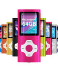 Portable MP3 Player With 1.8 Inch LCD Screen Video And Voice Recording FM Radio Ebook And Photo Viewer Expandable To 64GB Pink