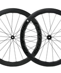 Carbon Disc Wheelset 50C Tubeless Center Lock With Front 12x100 And Rear 12x142 Thru Axles Black Finish, Lightweight Aero Rim