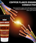 copper anti-seize brake lubricant shown with enhanced conductivity wires