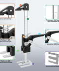Upgrade Your Kitchen Vibes With This Heavy Duty Cabinet Door Holder showing a steel lifting plate and adjustable clamp.