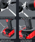 Installation steps for Drill Nibbler Attachment For Sheet Metal Cutting on a cordless drill for clean burr-free cuts up to 0.8mm.