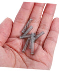 Premium 100Pcs Stainless Steel Compression Springs Assortment Kit For Versatile Diy Repairs, Auto And Car Fix-Ups, Heavy Duty Mini Mechanical Springs To Save Time And Cash. Small stainless steel compression springs in a hand