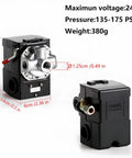 Heavy Duty Air Compressor Pressure Switch Replacement LF10 4H 135-175 PSI 20A Rating Universal Pump Control Valve with 1/4 inch NPT connection
