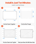 Assembly instructions for Adjustable Chain Link Fence Gate 72 By 48 Inches Rust Resistant Galvanized Steel Garden Gate