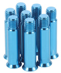 Sick Blue 8PC Alloy Roller Skate Axle Screw Set Fixes Loose Trucks Making Skates Smoother Stable For Street Sessions Durability Locks Parts Tight So You Enjoy Cruising With Peace Of Mind Stylish Custom Setup Best Feel, 8 blue alloy axle screws