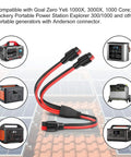 10AWG Anderson Y Splitter Cable For Solar Panels And Portable Power Stations Branch Parallel Adapter Connector Copper Wire Heavy Duty For GZ