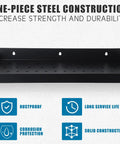 Beefy 32 Hole Screwdriver Organizer Wall Mount Rack Heavy Duty Metal Tool Holder with rustproof coated iron construction.
