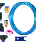 Top Shelf Clear Blue Polyurethane Air Hose Tube 6Mm OD Kink Free Flexible Industrial Grade Tubing 32.8 Feet Long with fittings