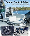 17Ft Gen I Outboard Engine Throttle And Shift Cables For Mercury 33C on boat control setup