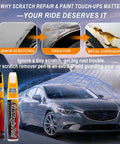 2 In 1 Car Scratch Repair Kit With Color Accurate Touch Up Paint For Cars Quick Drying Safe Easy To Use Weatherproof Pen