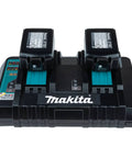 Two Port Rapid Optimum Charger For 18V Lithium Ion Batteries, dual charging with visible battery slots and indicators